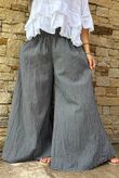 Arbi Gingham Palazzo Pant Black